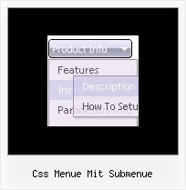 Css Menue Mit Submenue Pfeil Symbole