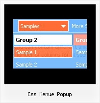 Css Menue Popup Task Bar Html Menu