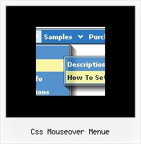 Css Mouseover Menue Horizontal Drop Menu