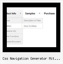 Css Navigation Generator Mit Untermenue Navigationsleiste