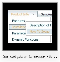 Css Navigation Generator Mit Untermenue Dhtml Menu Section 508