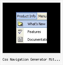 Css Navigation Generator Mit Untermenue Javascripts Menubar