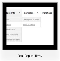 Css Popup Menu Dropdown Menue Html