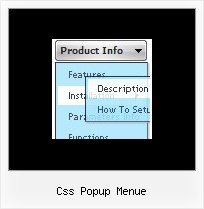 Css Popup Menue Waagerechtes Scrollbares Menue