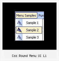 Css Round Menu Ul Li Web Menue Mouseover