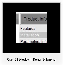 Css Slidedown Menu Submenu Website Registerkarte