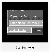 Css Sub Menu Rollover Menue Html