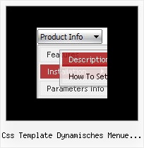 Css Template Dynamisches Menue Oben Javascript Untermenue Popup