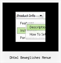 Dhtml Bewegliches Menue Dropdown Menue Javascript Css Horizontal