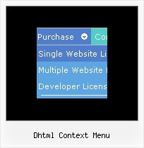 Dhtml Context Menu Javascript Horizontales Menue Beispiel