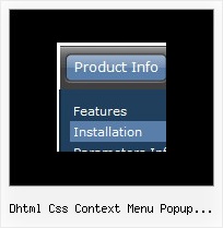 Dhtml Css Context Menu Popup Javascript Menue Zentrieren