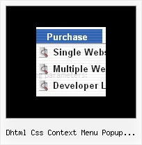 Dhtml Css Context Menu Popup Javascript Css Rollover Menue