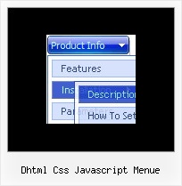 Dhtml Css Javascript Menue Horizontales Menu Html Css Mit Grafik