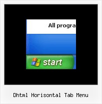 Dhtml Horisontal Tab Menu Horizontales Menue Javascript