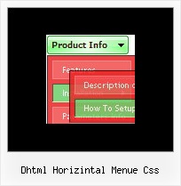 Dhtml Horizintal Menue Css Javascript Sammlung Bewegliches Menue