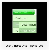 Dhtml Horizintal Menue Css Menuevorlage Javascript