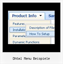 Dhtml Menu Beispiele Menue Popup Website