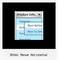 Dhtml Menue Horizontal Javascript Roll Over Menue