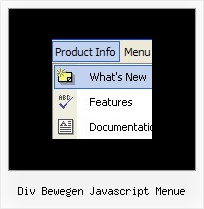 Div Bewegen Javascript Menue Mouseover Oeffnet Javascript Menue