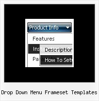 Drop Down Menu Frameset Templates Mouseover Javascript Menue