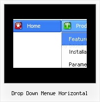 Drop Down Menue Horizontal Icons Fuer Menues