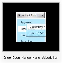 Drop Down Menus Namo Webeditor Menu Mit Submenu