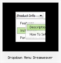 Dropdown Menu Dreamweaver Fenster Optionen