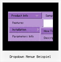 Dropdown Menue Beispiel Popup Script