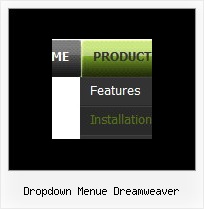 Dropdown Menue Dreamweaver Registerkarte Probe