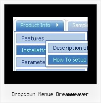 Dropdown Menue Dreamweaver Website Baummenue