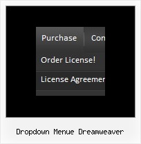 Dropdown Menue Dreamweaver Menue Muster