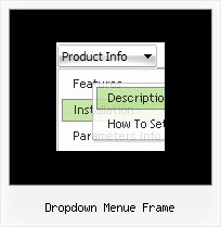 Dropdown Menue Frame Menue Mit Onclick Onmouseover