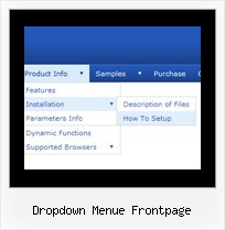 Dropdown Menue Frontpage Html Code Registerkarte