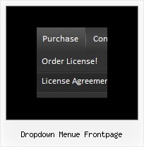 Dropdown Menue Frontpage Mouseover Menu Grafik Css