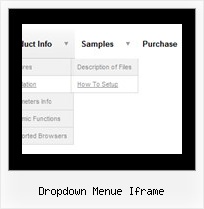 Dropdown Menue Iframe Cross Browser Menue