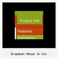 Dropdown Menue In Css Roll Over Menu