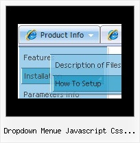 Dropdown Menue Javascript Css Horizontal Menue In Mac Stil