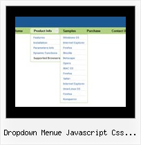 Dropdown Menue Javascript Css Horizontal Sidemenu Css Flight In