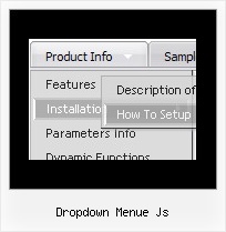 Dropdown Menue Js Css Klapp Menue