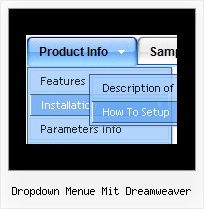 Dropdown Menue Mit Dreamweaver Registerkarte Menue