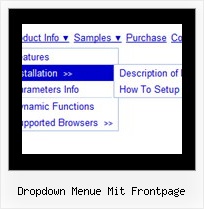 Dropdown Menue Mit Frontpage Typo3 Menue Mouseover Mit Zusatz Text