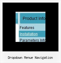 Dropdown Menue Navigation Java Menu Sample