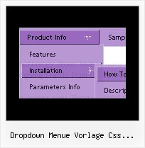 Dropdown Menue Vorlage Css Javascript Java Rollover Menue