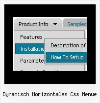 Dynamisch Horizontales Css Menue Dhtml Fenster