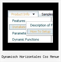 Dynamisch Horizontales Css Menue Drop Down Menu Html