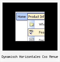 Dynamisch Horizontales Css Menue Javascript Menu Relative Positionierung