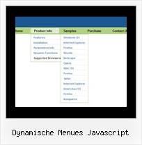 Dynamische Menues Javascript Div Horizontal Menu Mit Horizontal Submenu