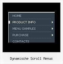 Dynamische Scroll Menus Javascript Menue Mouse Over