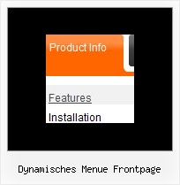 Dynamisches Menue Frontpage Gratis Javascript Menue