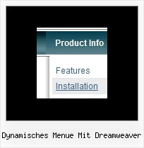 Dynamisches Menue Mit Dreamweaver Menue Mit Popup Css